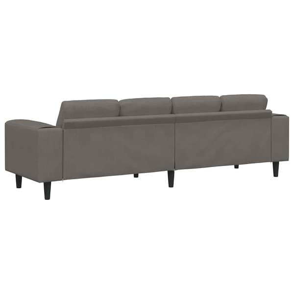 Soffa Ljusgrå 250 x 77 x 76 cm Kordread tyg