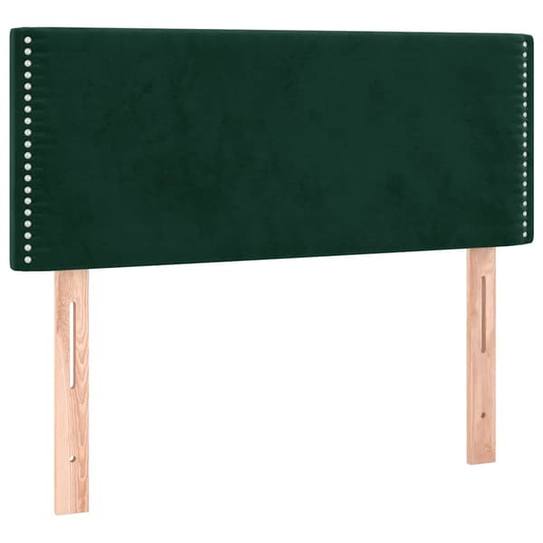 Sänggavel grön 100x5x78/88 cm sammet