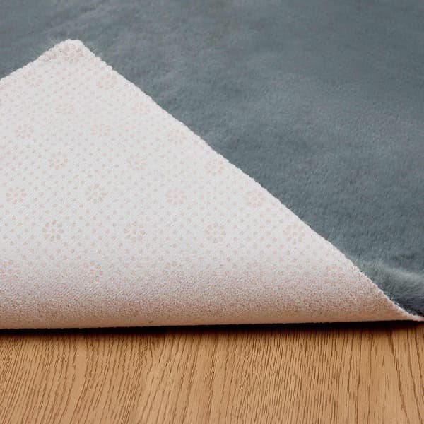 Halkfri matta i konstgjord kaninfäll OLITE Antracit Polyester