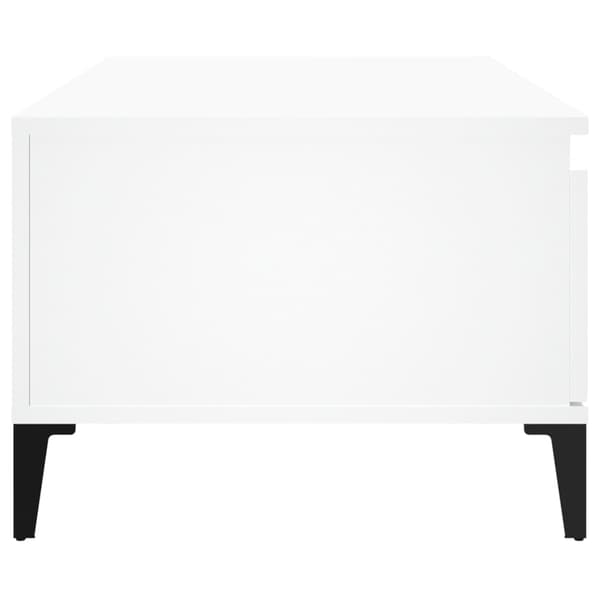 Soffbord vit 90x50x36,5 cm konstruerat trä