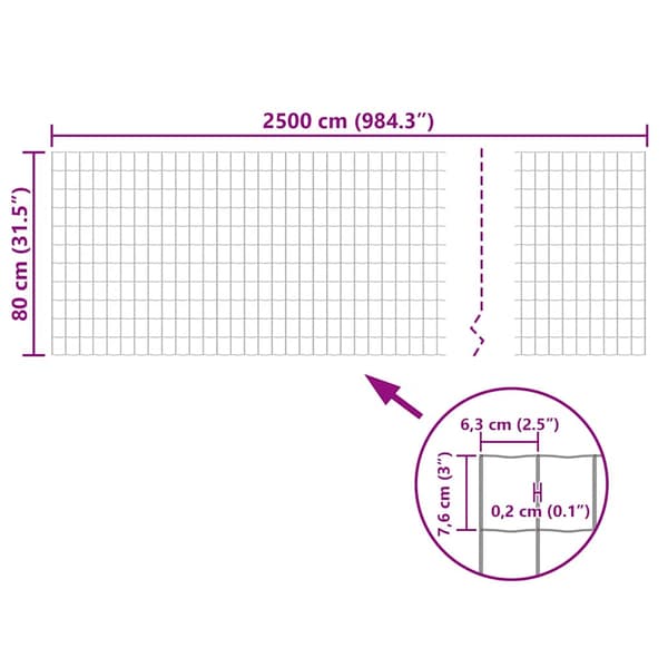Eurofence stål 25 x 0,8 m grön