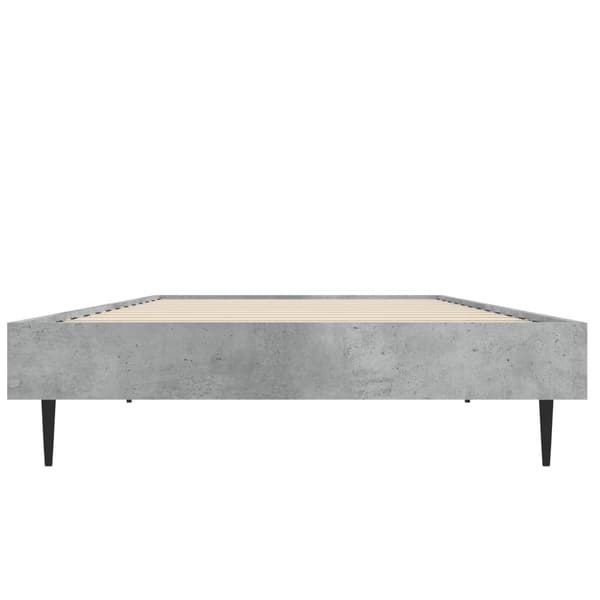 Sängram betonggrå 75x190 cm konstruerad trä