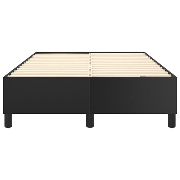 Boxspring-sängram svart 120x200 cm konstläder