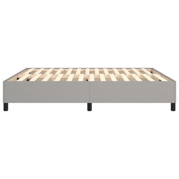 Boxspring-sängram ljusgrå 180x200 cm tyg