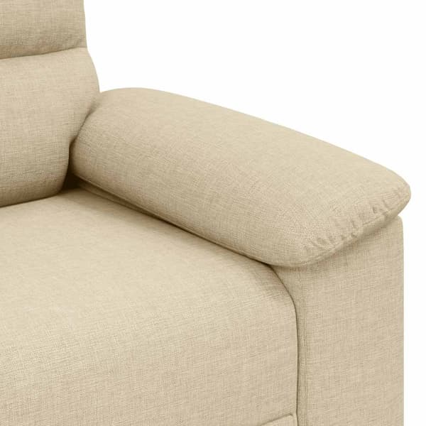 2-sitssoffa gräddvit 160x81x84 cm tyg