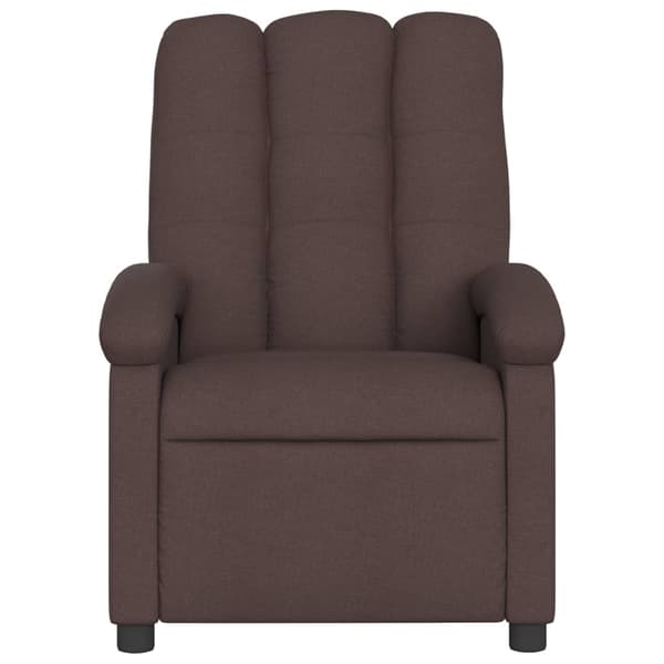 Reclinerfåtölj mörkbrun tyg