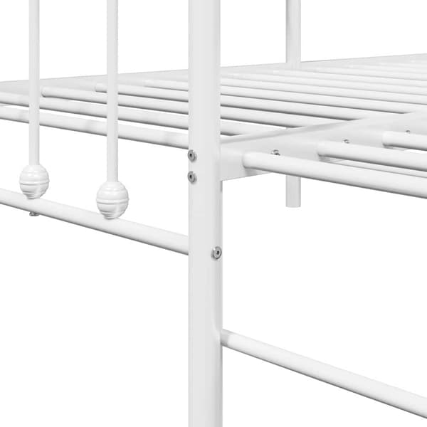 Dagbäddram Vit 75 x 190 cm Pulverlackerat stål