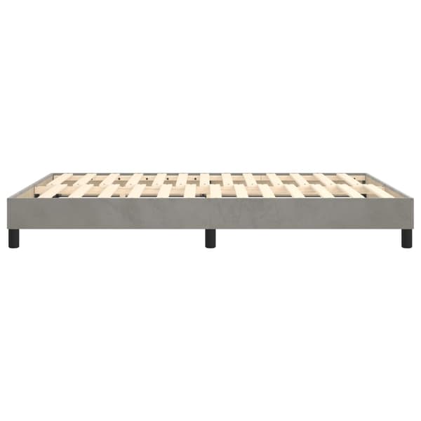 Boxspring-sängram ljusgrå 140x190 cm sammet