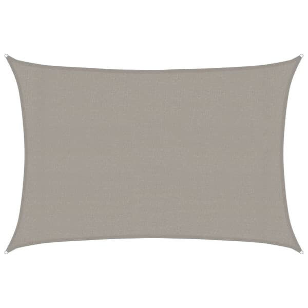Solsegel 160 g/m² rektangulär ljusgrå 3x4 m HDPE