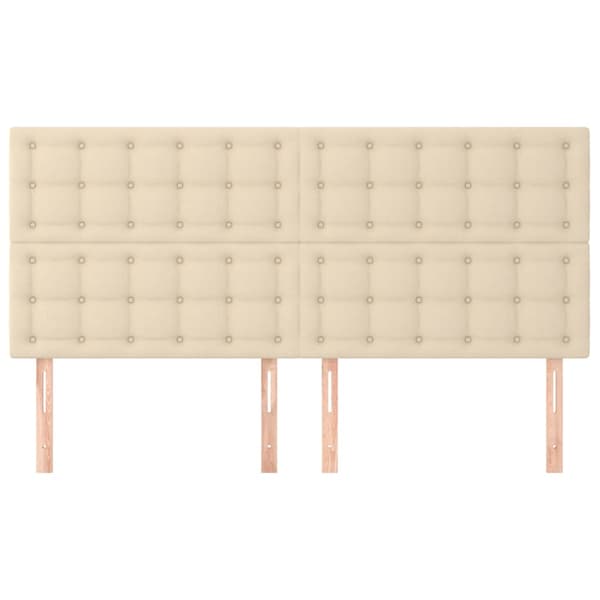 Sänggavel creme 160x5x118/128 cm tyg