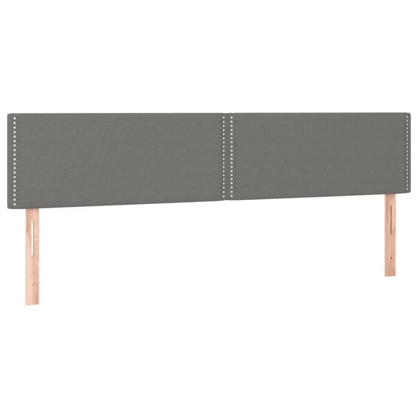 Ramsäng med madrass & LED mörkgrå 120x190 cm tyg