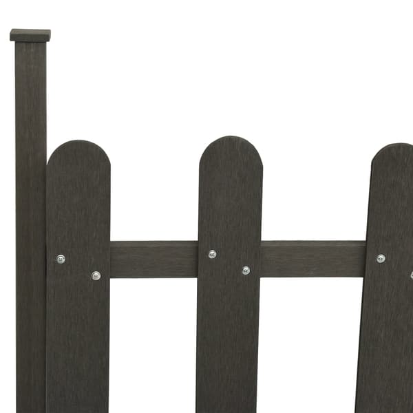 Staket med stolpar 3 st WPC 614x80 cm