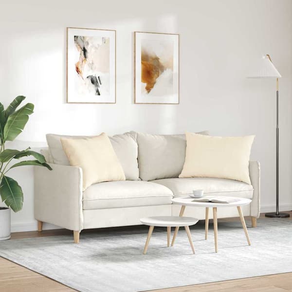 Sofakuddar 2 pcs Kräm 70 x 50 cm Kordread tyg