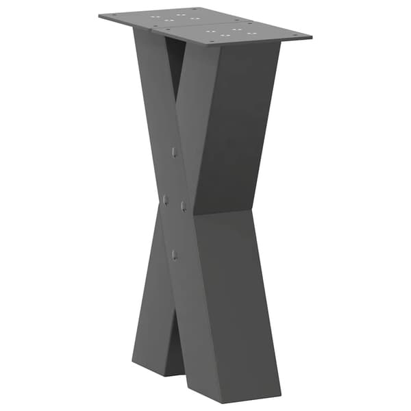 Soffbordsben X-formade 2 st antracit 28x(42-43) cm stål