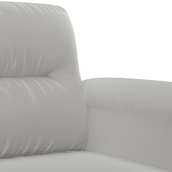 Soffgrupp med kuddar 3 delar Ljusgrå mikrofibertyg