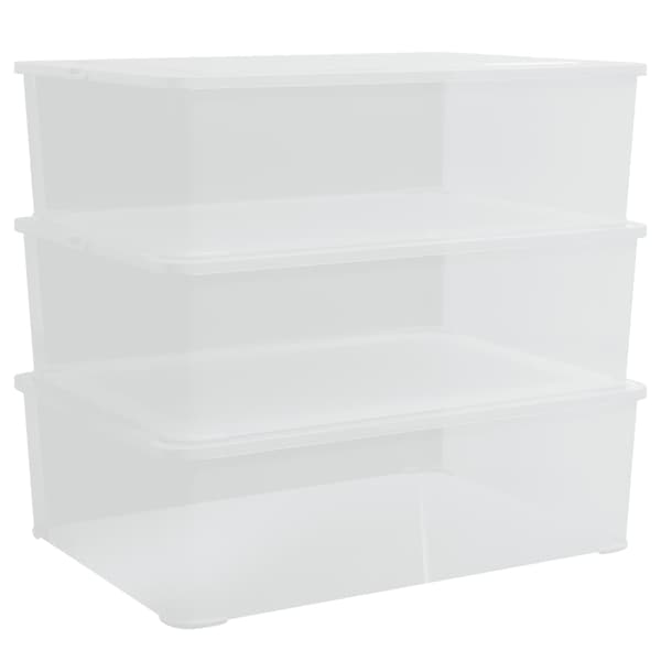 Plastlådor 3 st 25 L stapelbara