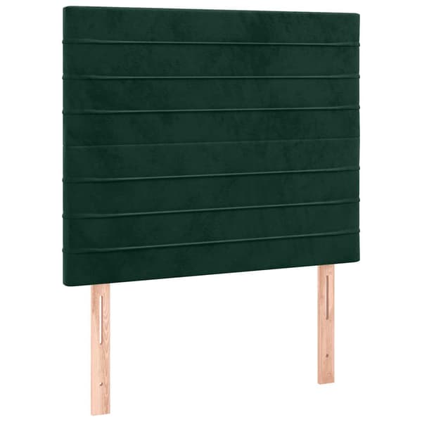 Sänggavel mörkgrön 90x5x118/128 cm sammet