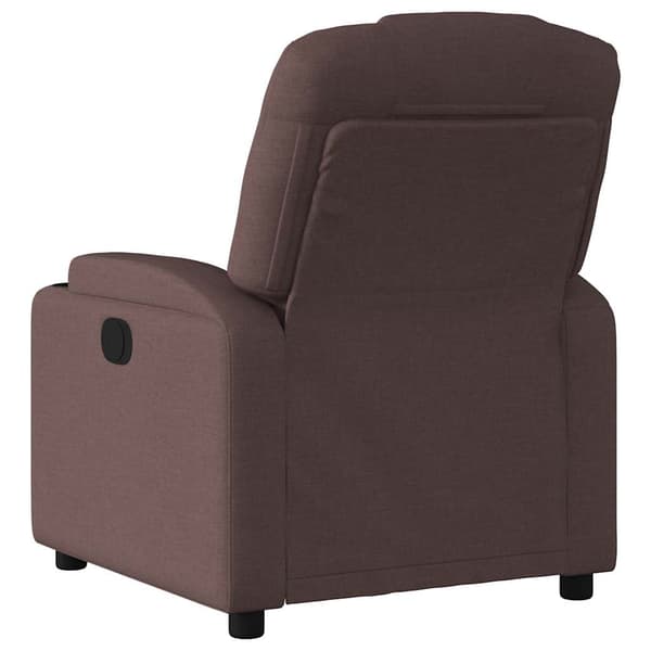 Reclinerfåtölj mörkbrun tyg