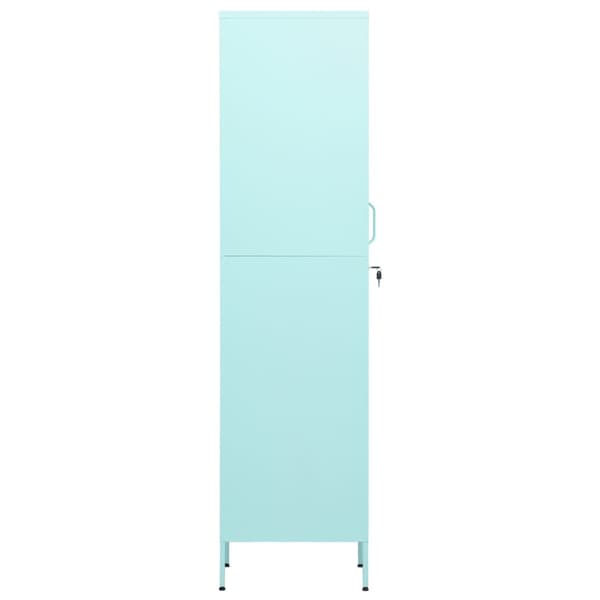 Förvaringsskåp mintgrön 35x46x180 cm stål