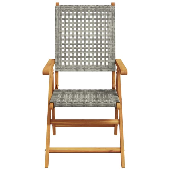 Trädgårdsmöbelset 5 pcs Grå Massivt Akaciaträ