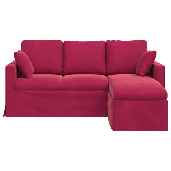 Soffa Vinröd 178 x 134 x 80 cm Sammet