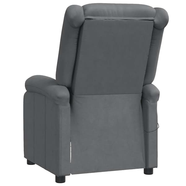 Massagefåtölj grå konstläder