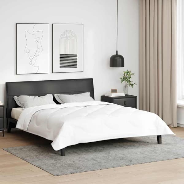 2-i-1 Duntäcke Vit 262 x 242 x 10 cm Polyester