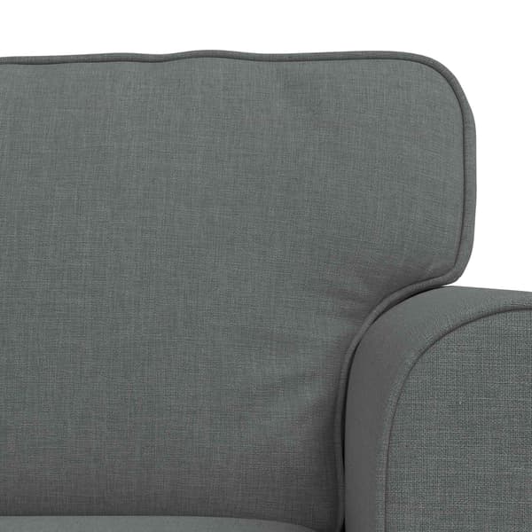 Soffa 2 pcs Mörkgrå 245 x 82 x 80 cm tyg