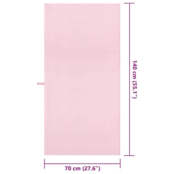 Sporthanddukar 2 pcs Rosa 140 x 70 cm Polyester och polyamid