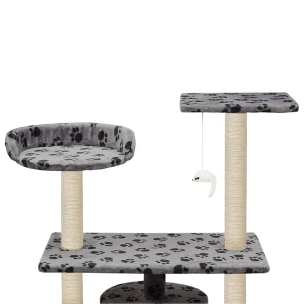 Klösträd med sisalpelare 95 cm tassavtryck grå