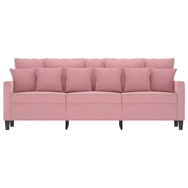 3-sitssoffa rosa 180 cm sammet