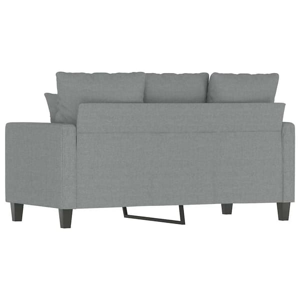 2-sitssoffa ljusgrå 120 cm tyg