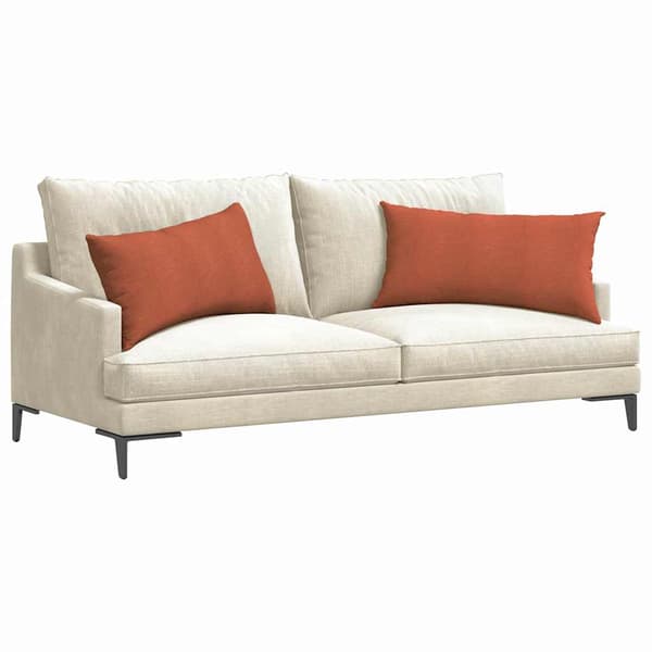 Sofakuddar 2 pcs Röd orange 80 x 40 cm Kordread tyg