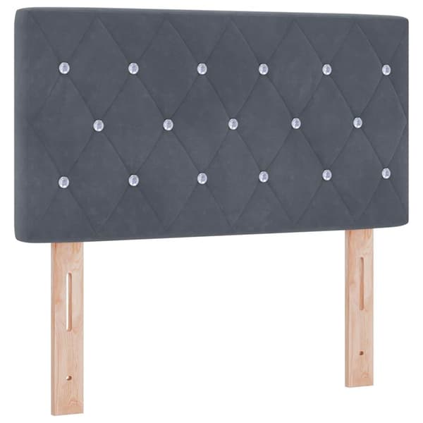 Huvudgavel Mörkgrå 80 cm Sammet