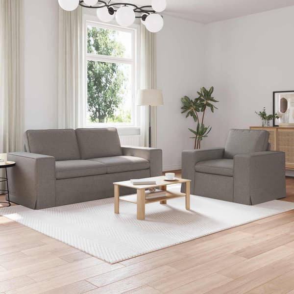 Soffset 2 pcs Taupe 182 x 80 x 82 cm tyg