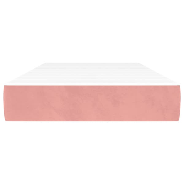 Pocketresårmadrass medium rosa 120x190x20 cm sammet