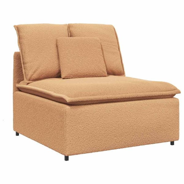 Modulär mittmodul för soffa med dynor beige 100 cm