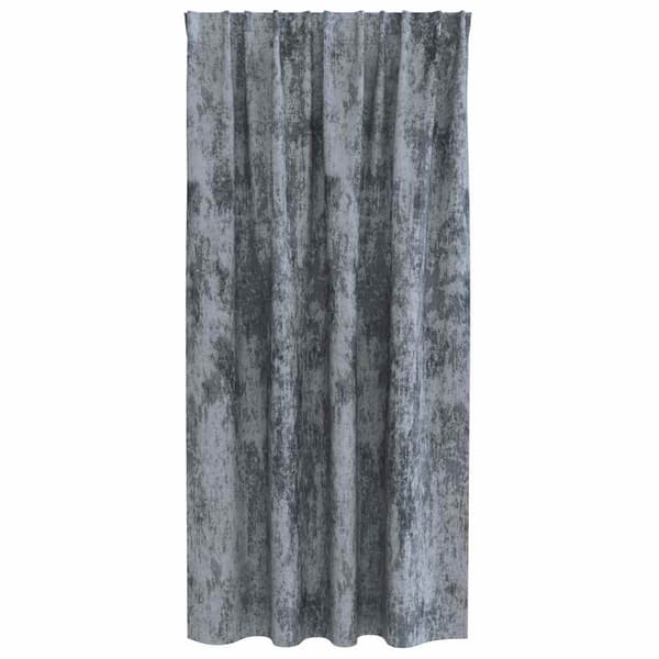 Sammetsgardiner 2 pcs Silvergrå 175 x 140 cm Sammet