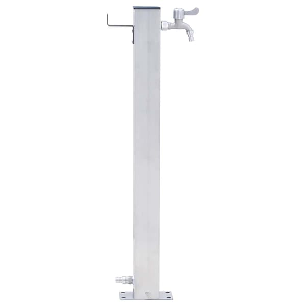 Vattenpost 40 cm rostfritt stål fyrkantig