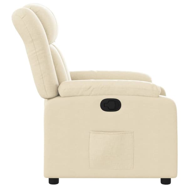 Reclinerfåtölj gräddvit tyg