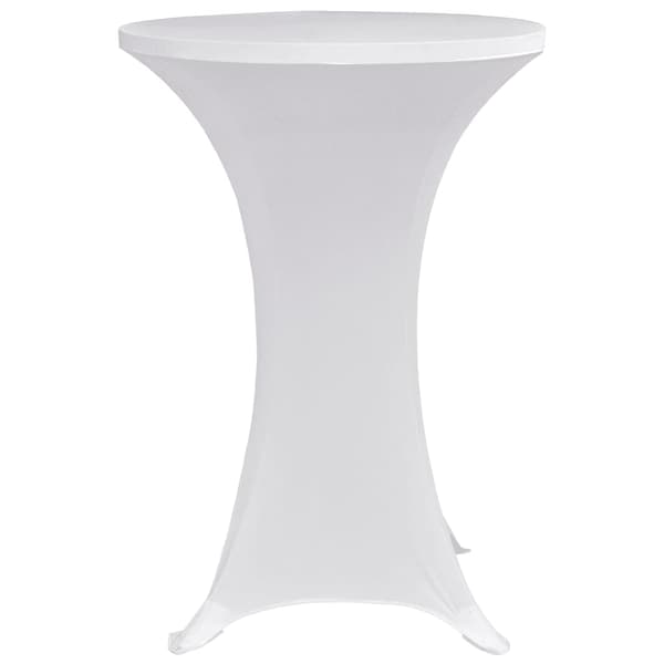 Överdrag till ståbord Ø60 cm vit stretch 4 st