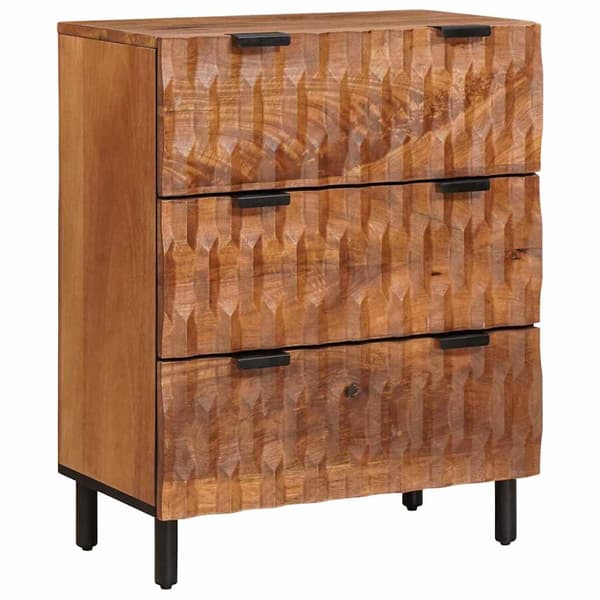 Sideboard 2 pcs Acacia Brun Finish 60 x 33 x 75 cm