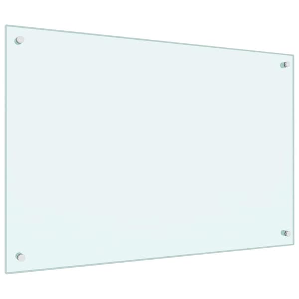 Köksskydd 2 pcs Vit 90 x 60 cm härdat glas