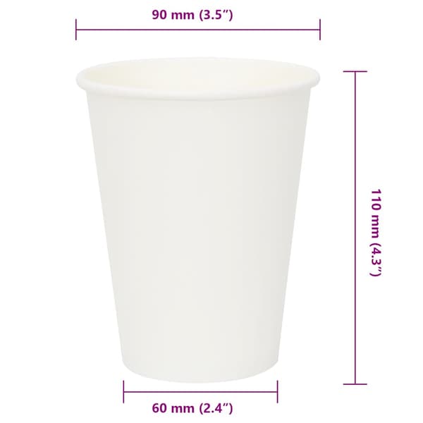Kaffekoppar i papper 1000 st 12oz 300ml vit