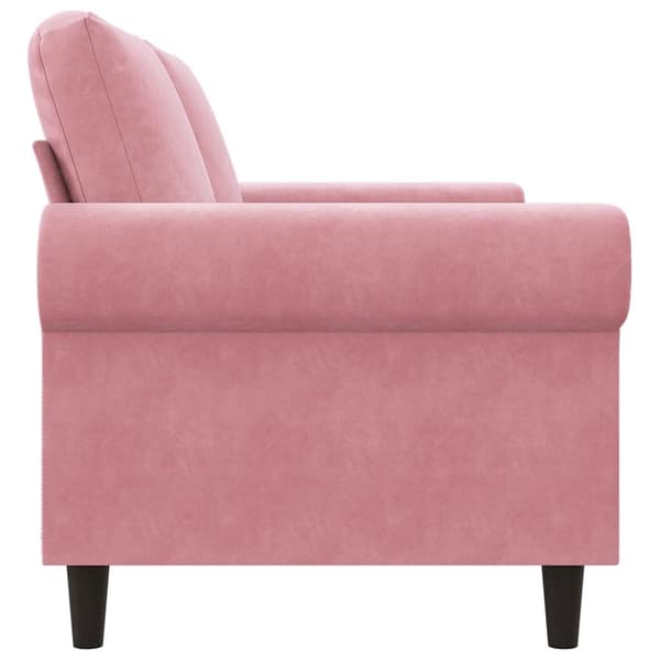 Soffa 2-sits rosa 140 cm sammet