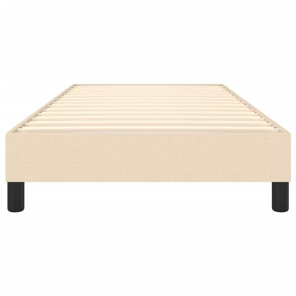 Boxspring-sängram cremefärgad 90x200 cm tyg