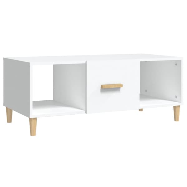 Soffbord vit 102x50x40 cm konstruerat trä
