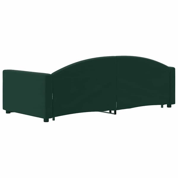 Dagbädd utdragbar mörkgrön 90x200 cm sammet