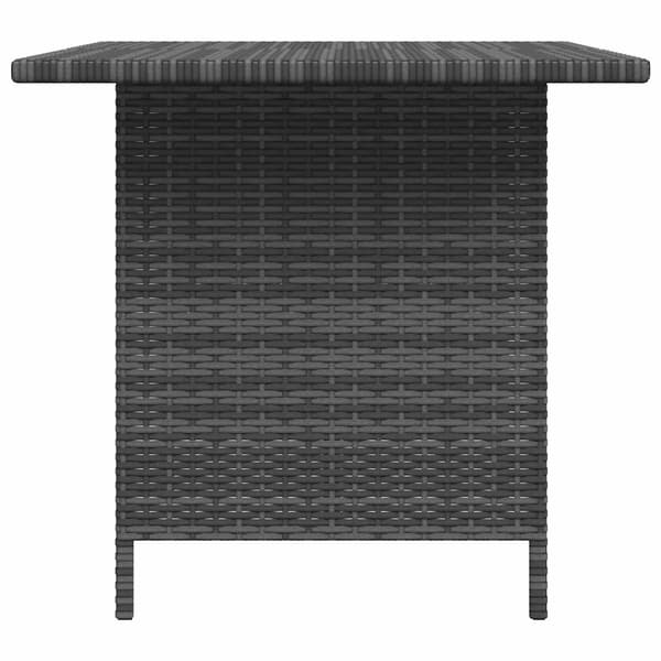 Trädgårdsbord grå 110x70x65cm konstrotting