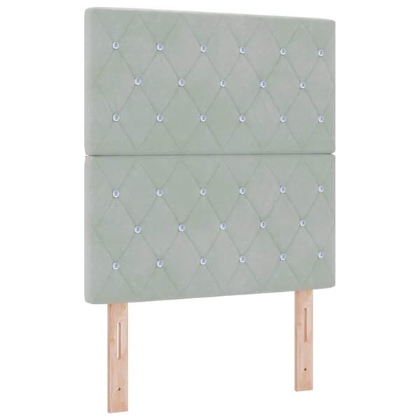 Huvudgavel Ljusgrå 80 cm Sammet